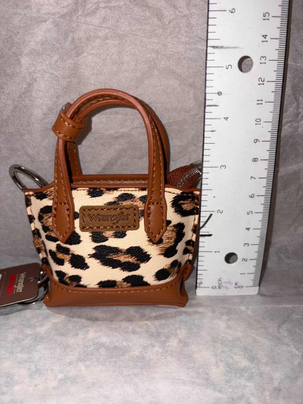 Wrangler Leopard Mini Bag Charm Keychain Boot Barn Exclusive - Picture 3 of 6